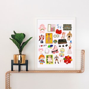 80s Toys Art Print: Retro Pop Culture Nostalgia