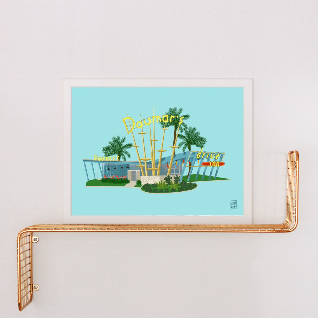 Doumar's Drive-in Art Print: Mid-century Modern Palm Springs Style - Etsy