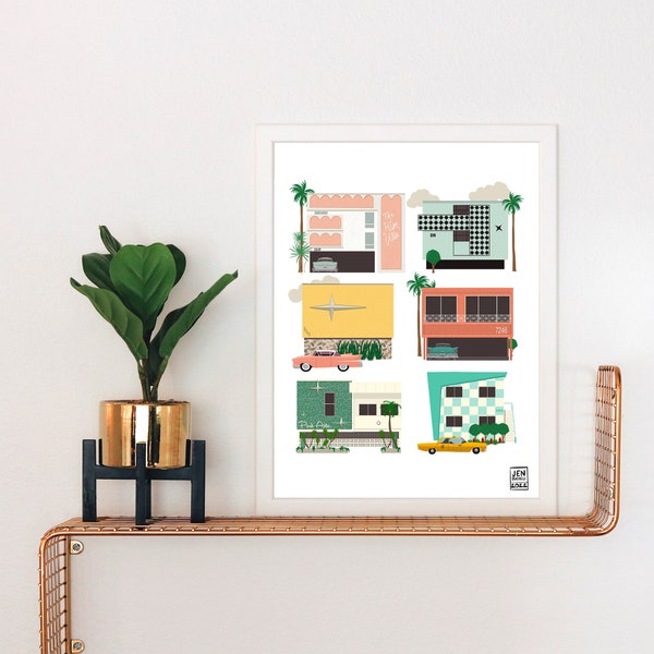 Dingbat Apartments Art Print: Mid-Century Modern Architecture