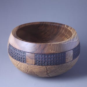 Beautiful hand turned wooden bowl in Walnut