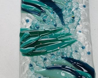 Contemporary Fused Glass Wall Art - Yaki Nori