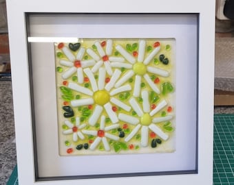 Various Framed Fused Glass - Floral & Trees Collection