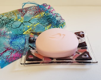 Fused Glass Soap Dishes - Various Colours and Designs Available