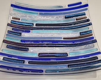 Fused Glass - Large Decorative Plate/Dish -  Various Colours and Designs