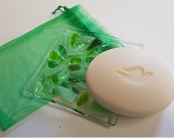Fused Glass Soap Dishes - Various Colours and Designs Available