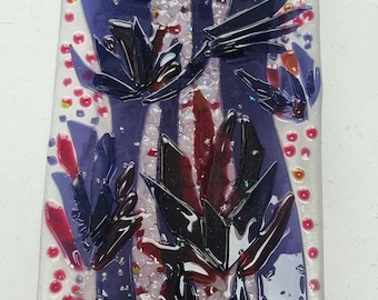 Contemporary Fused Glass Wall Art - Flaming June