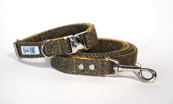 tweed collar and lead set