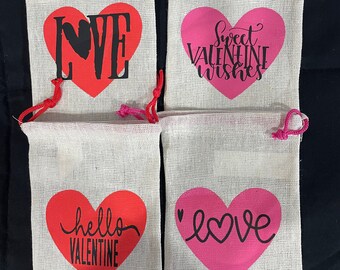 Valentine gift/treat pouches