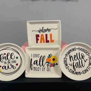 Signo de caballete de mesa de otoño / Halloween
