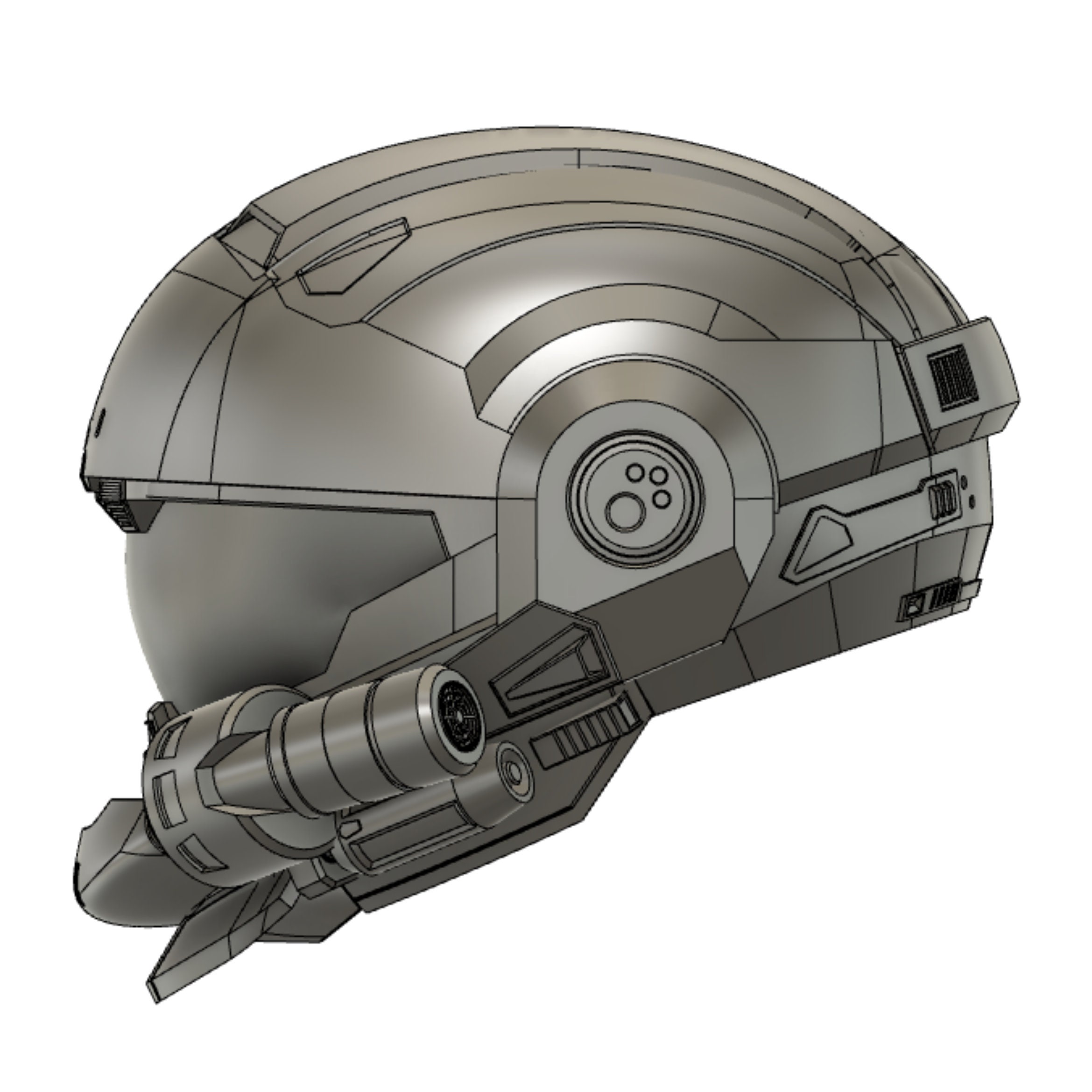 CQC Helmet 3D Model for Cosplay Armour Inspired by Halo Reach Etsy