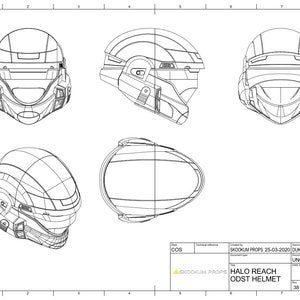 Halo Reach Military Police Ch252 Helmet 3d Model For Cosplay Etsy