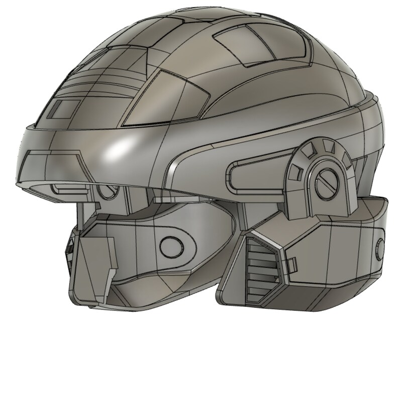 Halo Reach Military Police/CH252 Helmet 3D Model for Cosplay image 1.