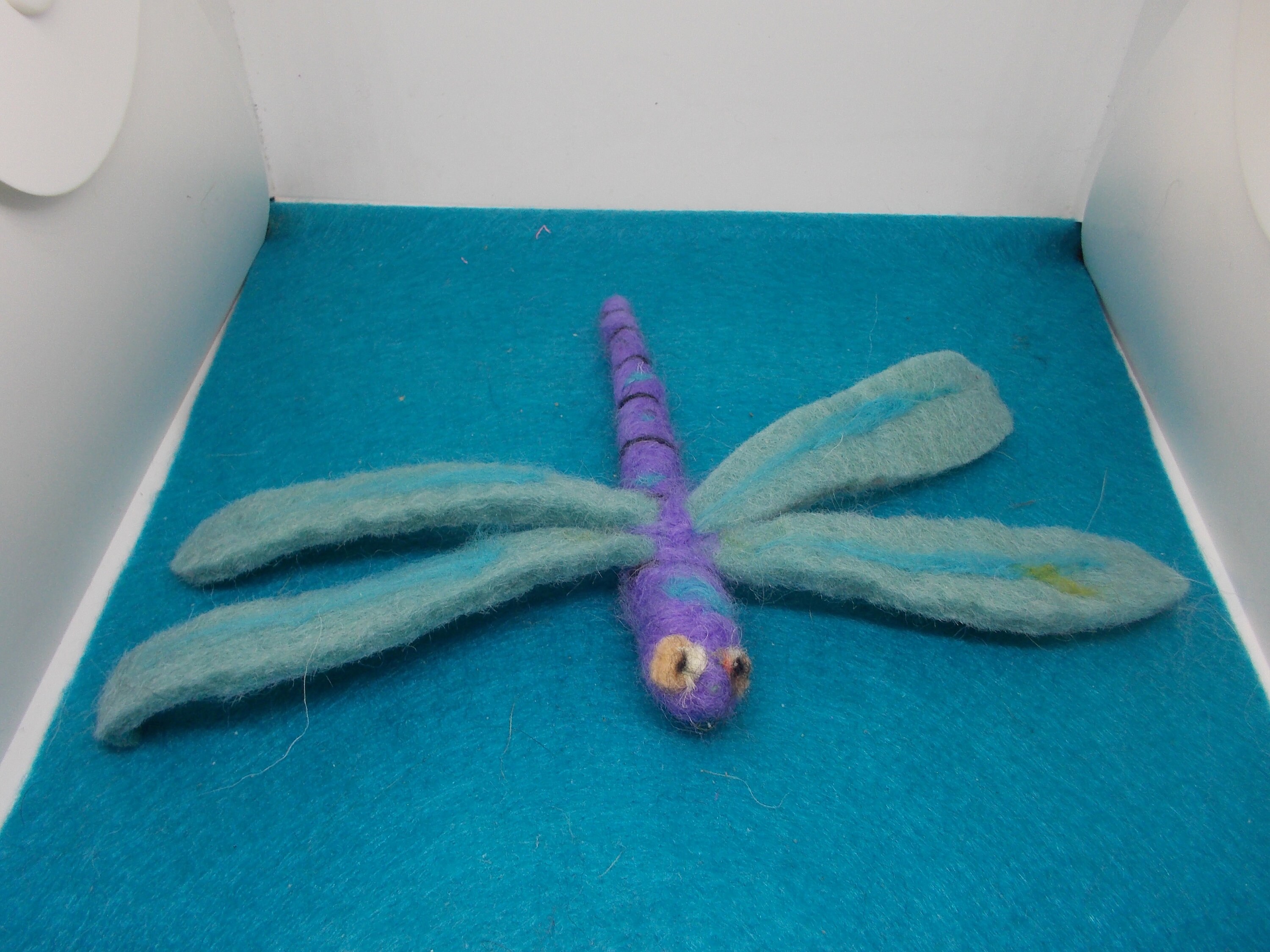 Needle Felted Dragonfly Wool Dragonfly Purple and Blue Etsy