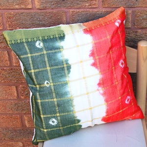 Handmade Bandhani Cushion Cover