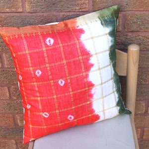 Handmade Bandhani Cushion Cover