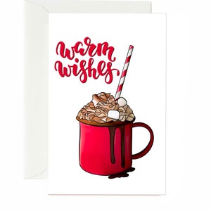 Cartolina di Natale al cacao caldo