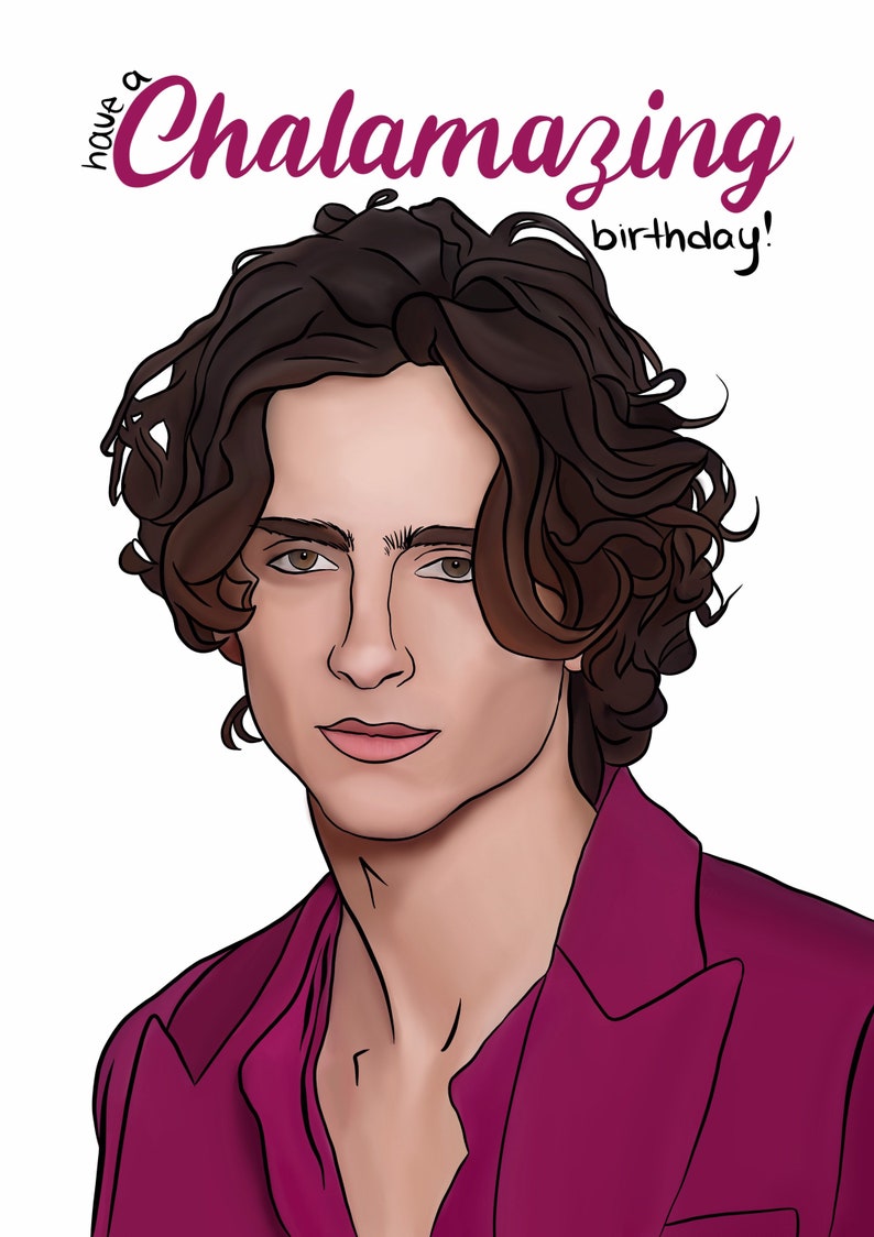 Timothée Chalamet Birthday Card - Etsy