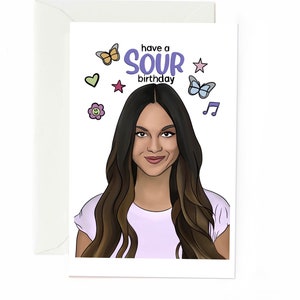 Cartão de aniversário azedo de Olivia Rodrigo