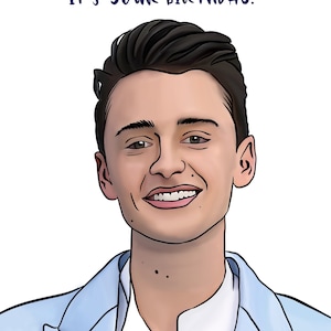 Noah Schnapp Birthday Card - Etsy