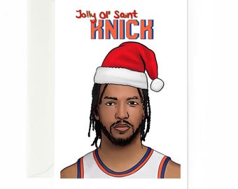 Cartolina di Natale di Jalen Brunson dei New York Knicks