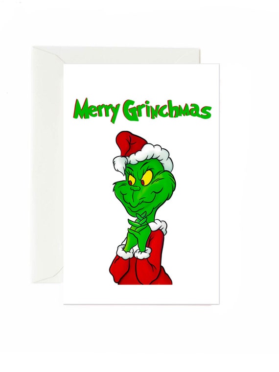 Grinch Christmas Card Etsy