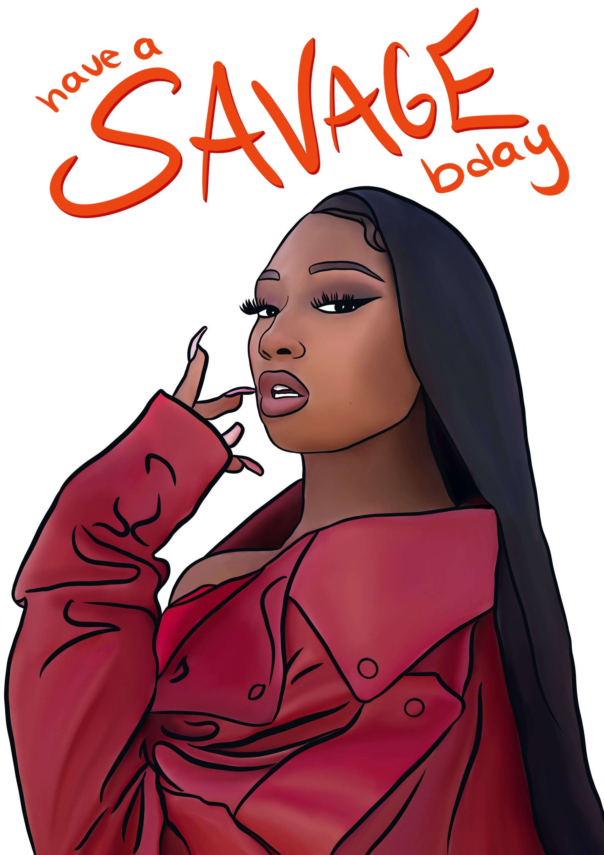 Megan Thee Stallion Birthday Card | Etsy