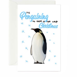 Biglietto di Natale pinguino inverno