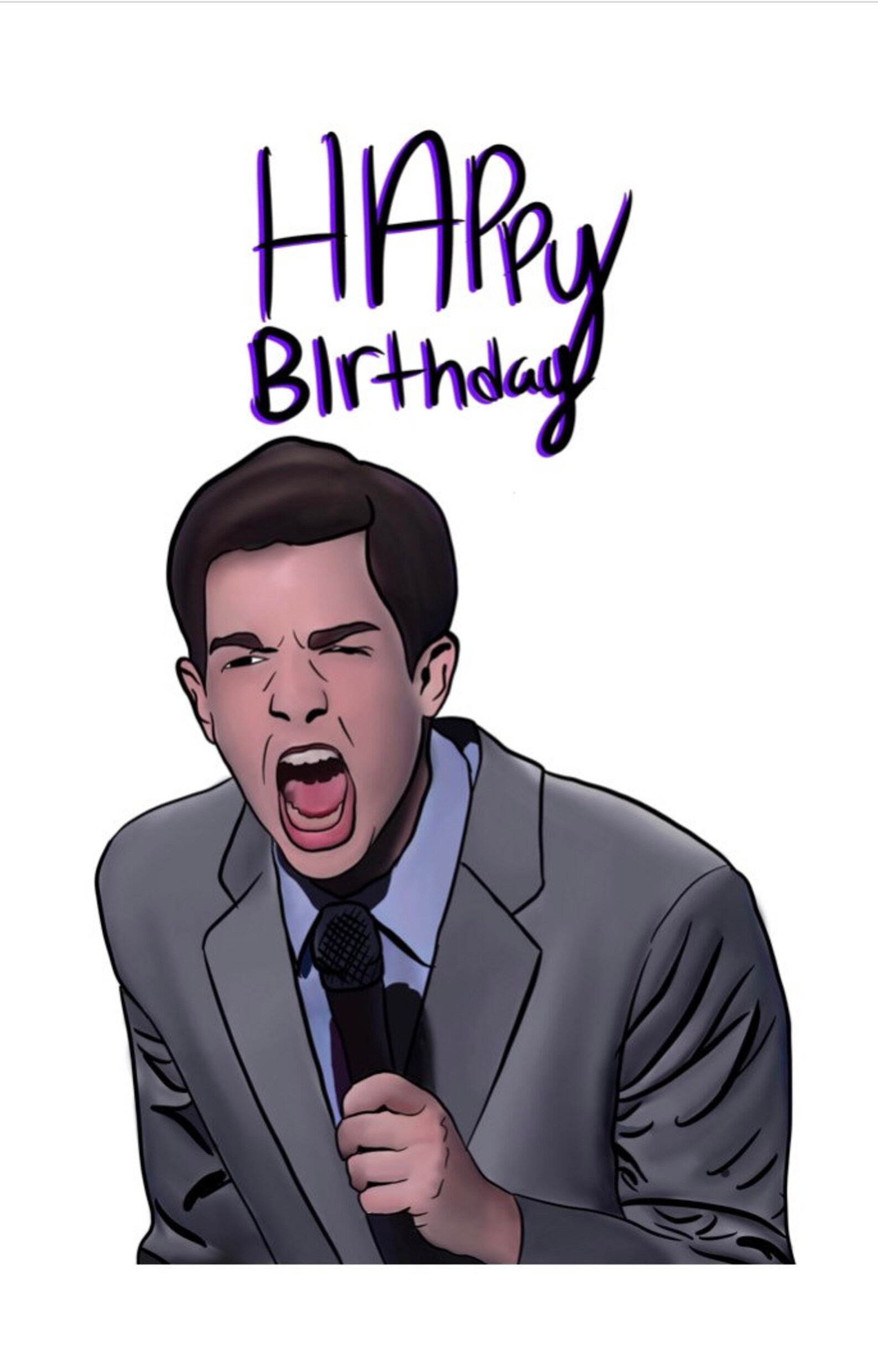 John Mulaney Birthday Card - Etsy