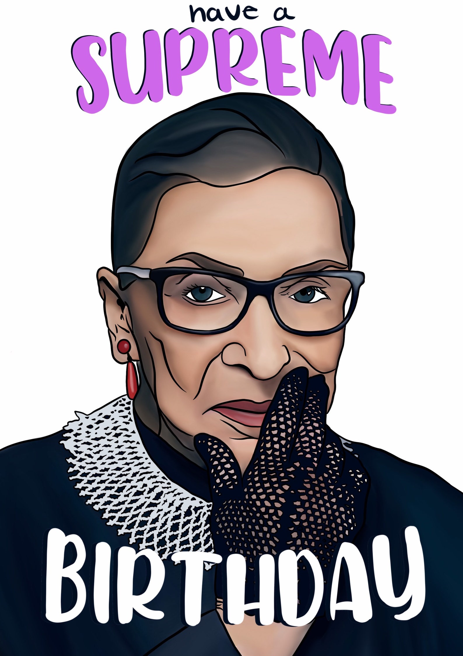 Ruth Bader Ginsburg RBG Birthday Card Etsy