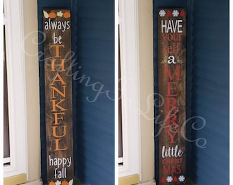 Reversible Holiday Porch Sign 4 ft