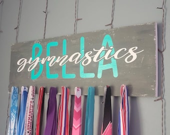 Wall Hanging Wooden Personalized Ribbon Medal Display