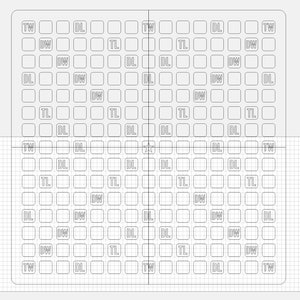 4-częściowa deska do scrabble&#39;a, pliki do pobrania laserowo-frezarskie CNC svg