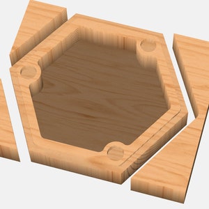 Hex Miniature Box CNC files Carbide Create + svg download