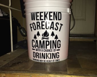 Vinyl Decal - Camp Decal - Vinyl Sticker - DIY Paint Bucket