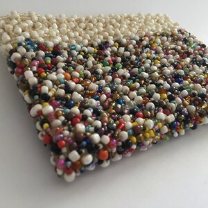 Mexican handbag handcrated beads purse wallet