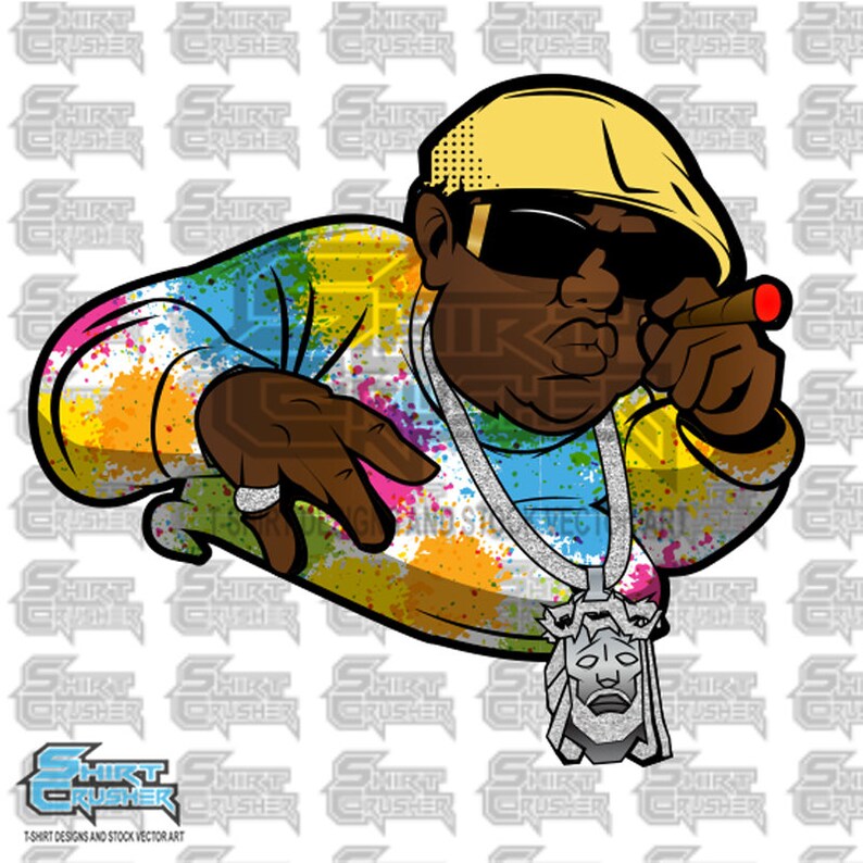 Biggie Smalls Graphic T-shirt design Clipart Printable Png | Etsy
