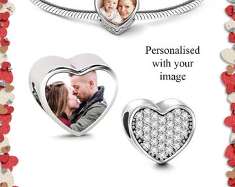 Personalised Photo Charm with crystal style backing