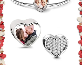 Personalised Photo Charm with crystal style backing