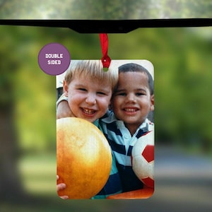 Personalised Photo Car Air Freshener, Double Sided Car Accessories