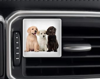 Personalised Photo Car Air Freshener Vent Clip, Custom Car Ornament