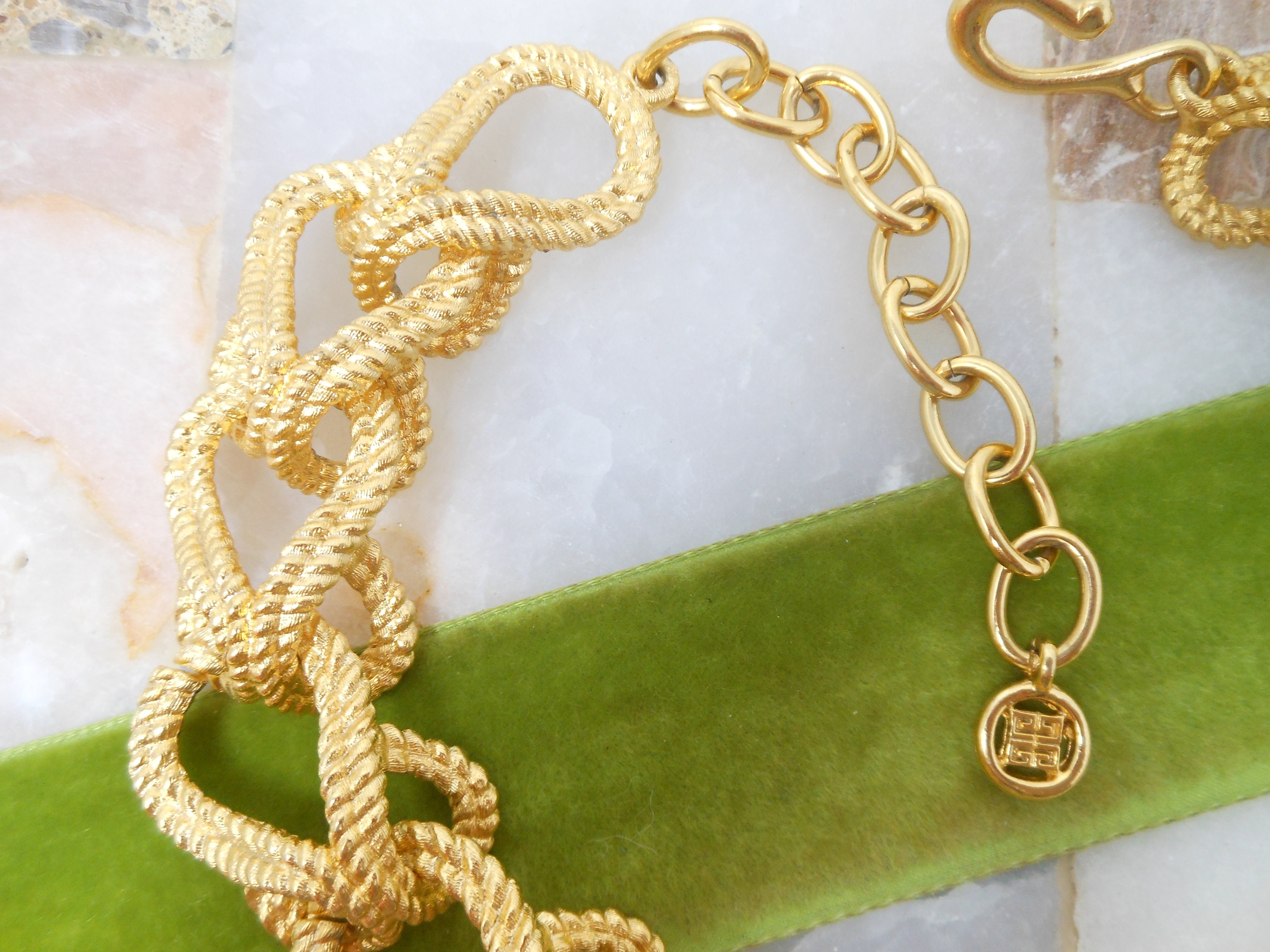Vintage GIVENCHY Chain Necklace Runway Designer Chunky Twisted Etsy