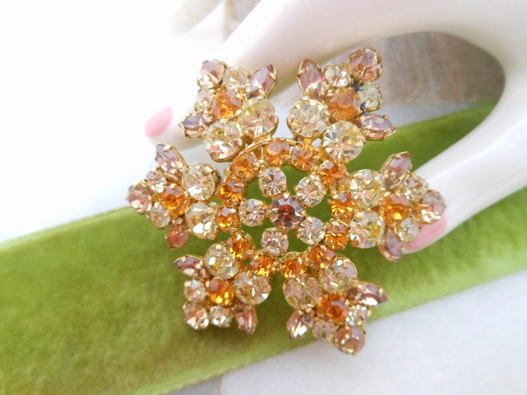 Broche étoile Solaire En Cristal Austrian Crystal Plaqué Or - Marque Générique, Neuf