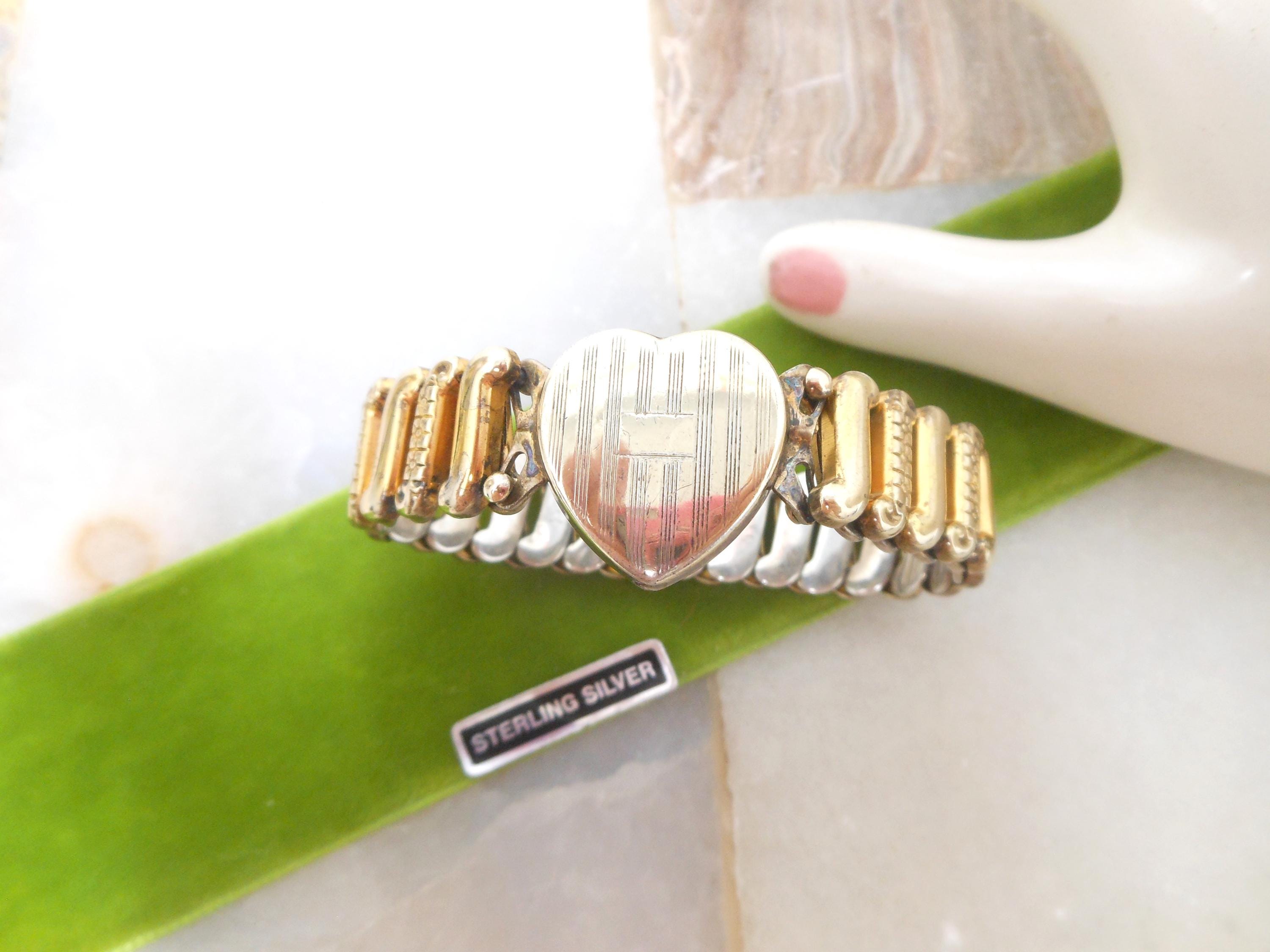 Gold Vintage Sweetheart Bracelet - Etsy Gold Vintage Sweetheart Bracelet - Etsy