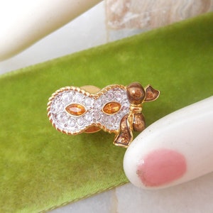 Vintage SWAROVSKI Lapel Pin Designer Mask Brooch Pave Crystal Mardi Gras SWAN LOGO Jewelry Gift, VivianJoel.com