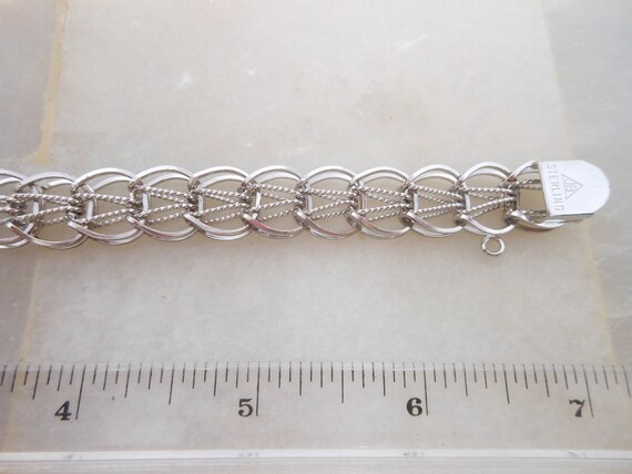 Vintage STERLING SILVER Chain Bracelet Double Link JB