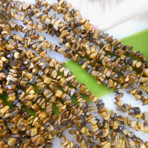 Vintage Statement Necklace Tiger Eye 6 Strand Gemstone Bead Bib Long 32" Sterling Silver LUC Designer LUCAS Lameth Jewelry, VivianJoel.com