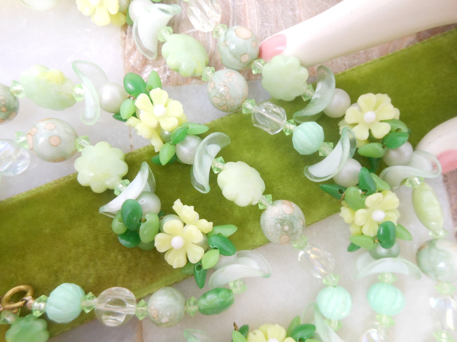 Vintage Plastic Flower Necklace Garland Lei Bead Daisy Flower Etsy