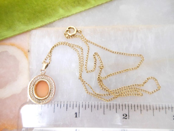 Vintage Cameo Gold Fill Pendant Necklace Petite D… - image 6