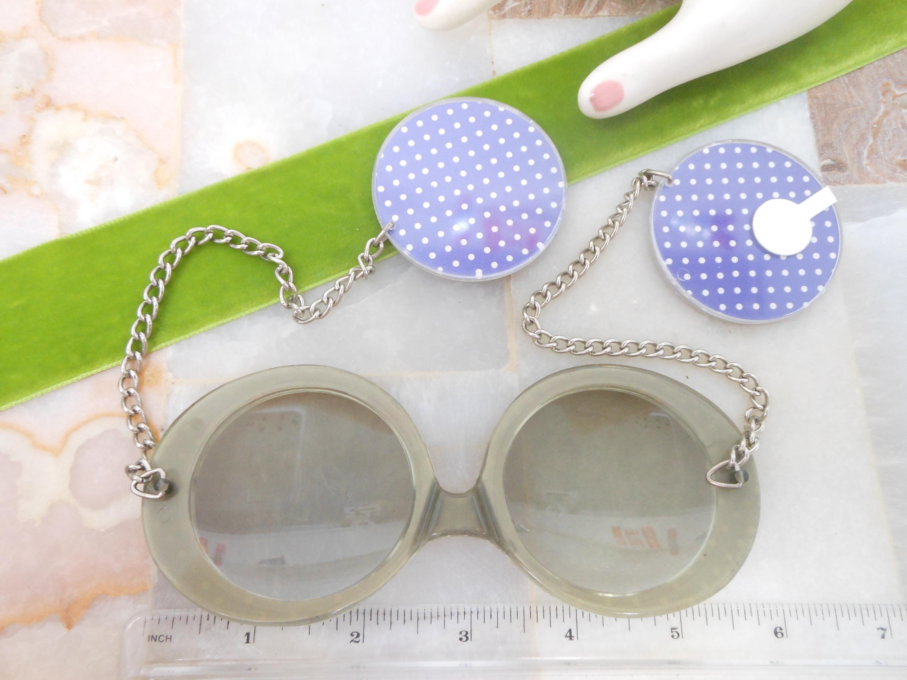 Vintage Je Dol Chain Sunglasses Vintage Mod JE-DOL Sunglasses Pendant Earrings Plastic Chain  main image 2