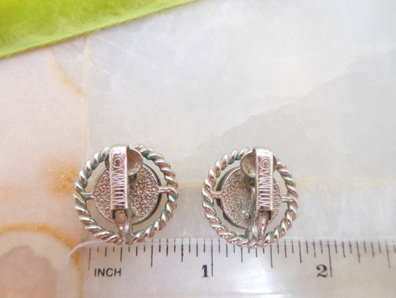 Vintage SARAH COVENTRY Earrings Clip On Iridescen… - image 5